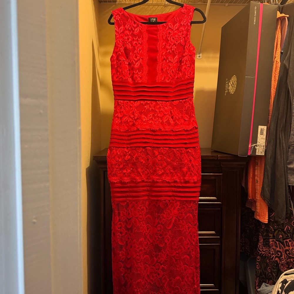 Jax Scarlet Lace Maxi Dress